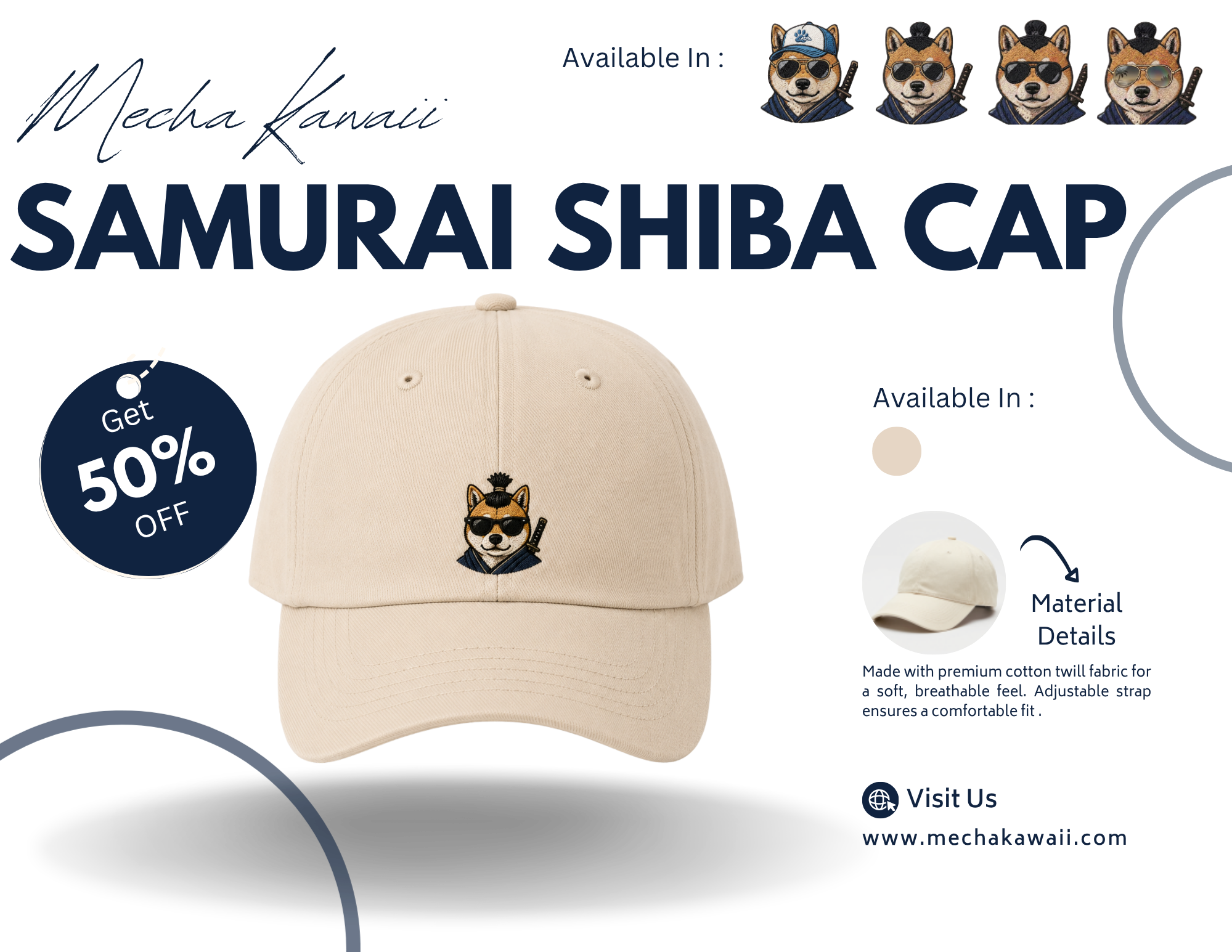 Samurai Shiba Cap